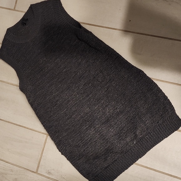 Theory Meenaly Worthy Crochet Sweater Sleeveless Women's Gray - Picture 5 of 7